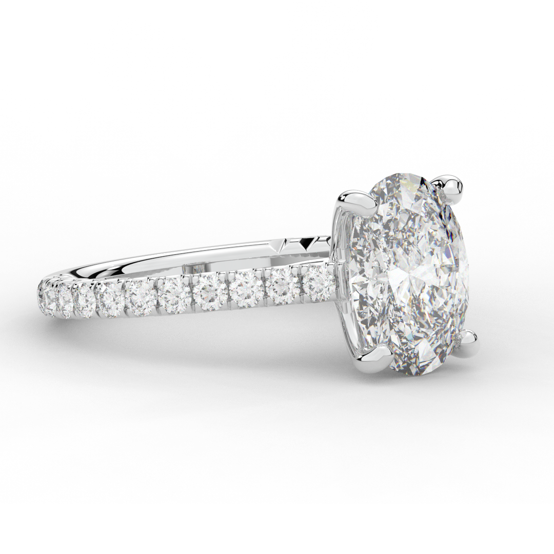 2.40CT.TW OVAL LAB DIAMOND ENGAGEMENT RING - Nazarelle
