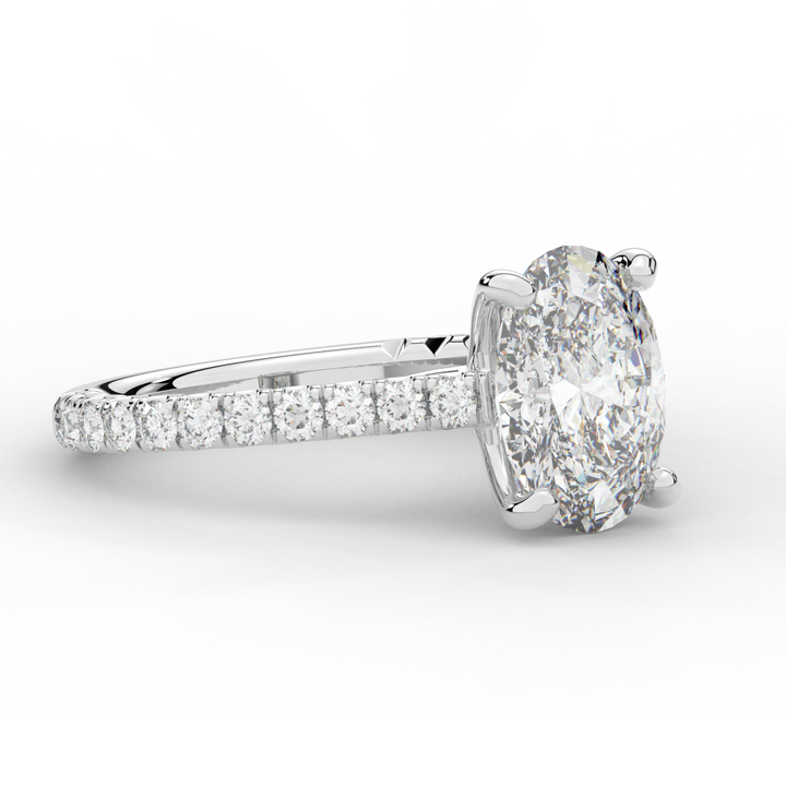 2.40CT.TW OVAL LAB DIAMOND ENGAGEMENT RING - Nazarelle