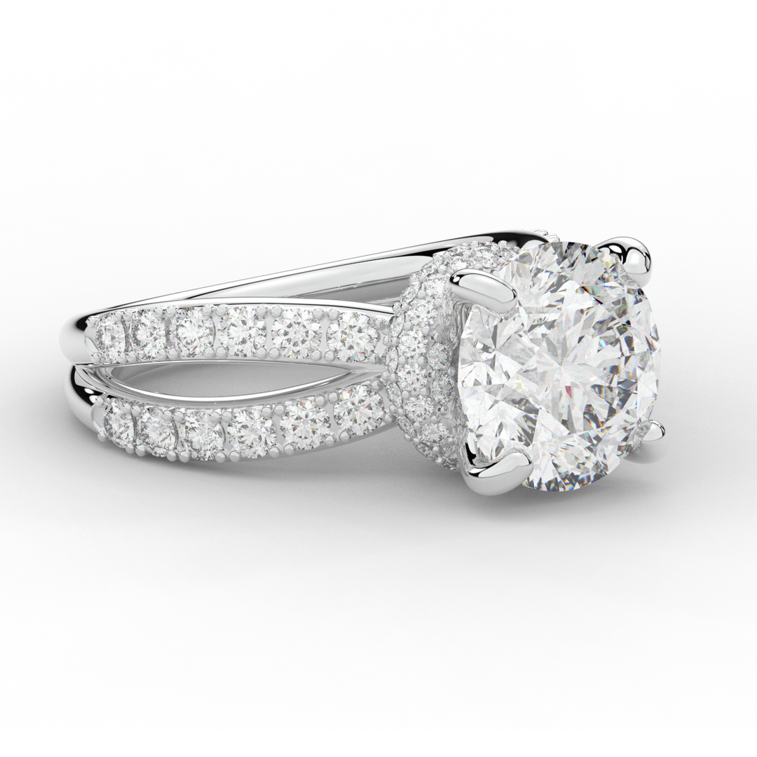6.25CT.TW ROUND LAB DIAMOND ENGAGEMENT RING - Nazarelle