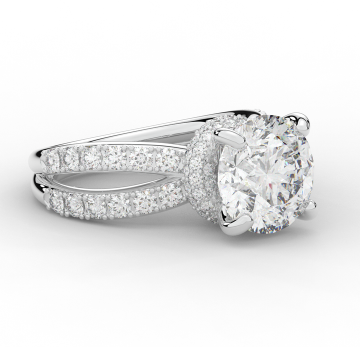 6.25CT.TW ROUND LAB DIAMOND ENGAGEMENT RING - Nazarelle