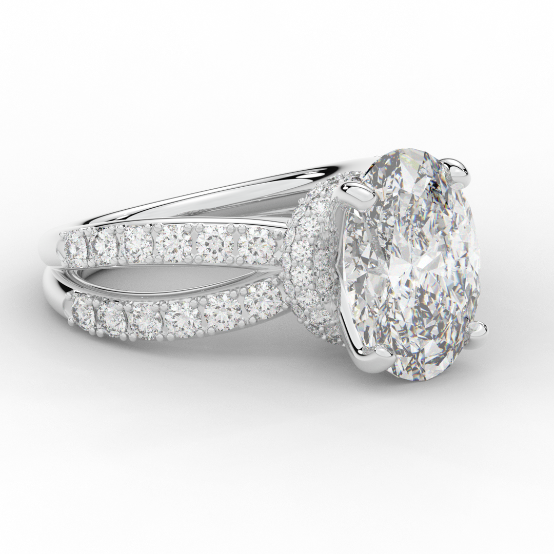 6.25CT.TW OVAL LAB DIAMOND ENGAGEMENT RING