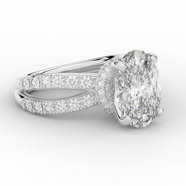 6.25CT.TW OVAL LAB DIAMOND ENGAGEMENT RING