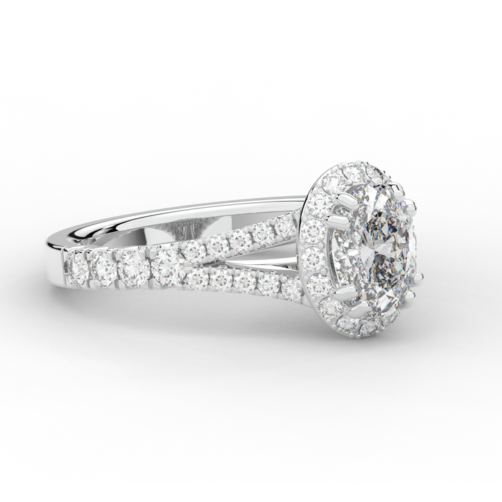 1.60CT.TW OVAL LAB DIAMOND ENGAGEMENT RING - Nazarelle