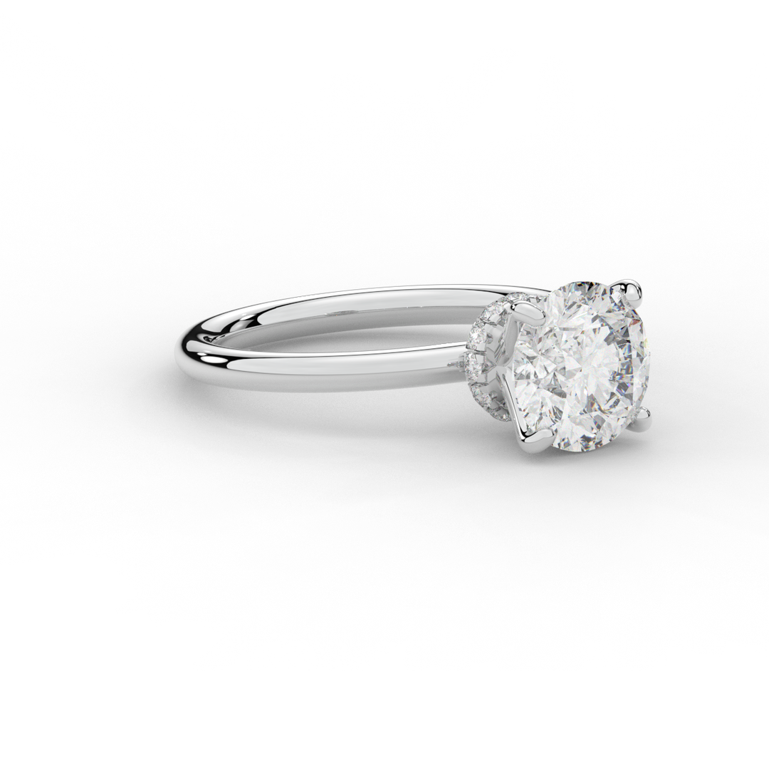 2.05CT.TW ROUND LAB DIAMOND SOLITAIRE ENGAGEMENT RING - Nazarelle