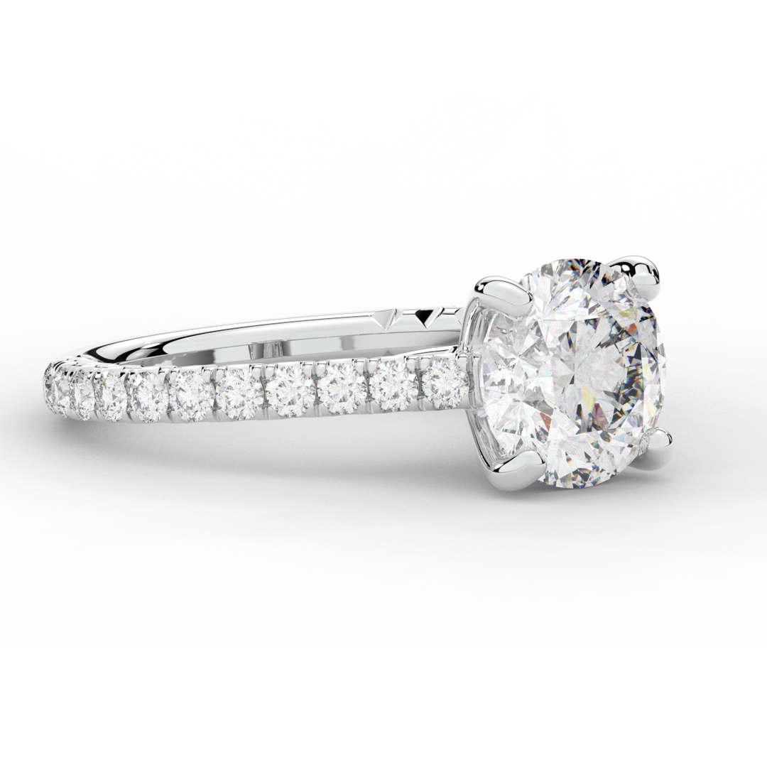 2.40CT.TW ROUND LAB DIAMOND ENGAGEMENT RING - Nazarelle
