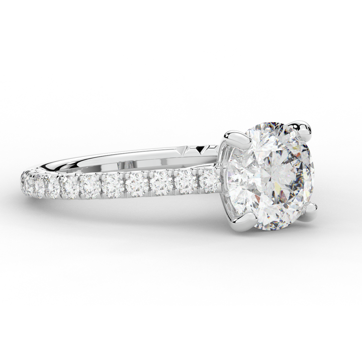 2.40CT.TW ROUND LAB DIAMOND ENGAGEMENT RING - Nazarelle
