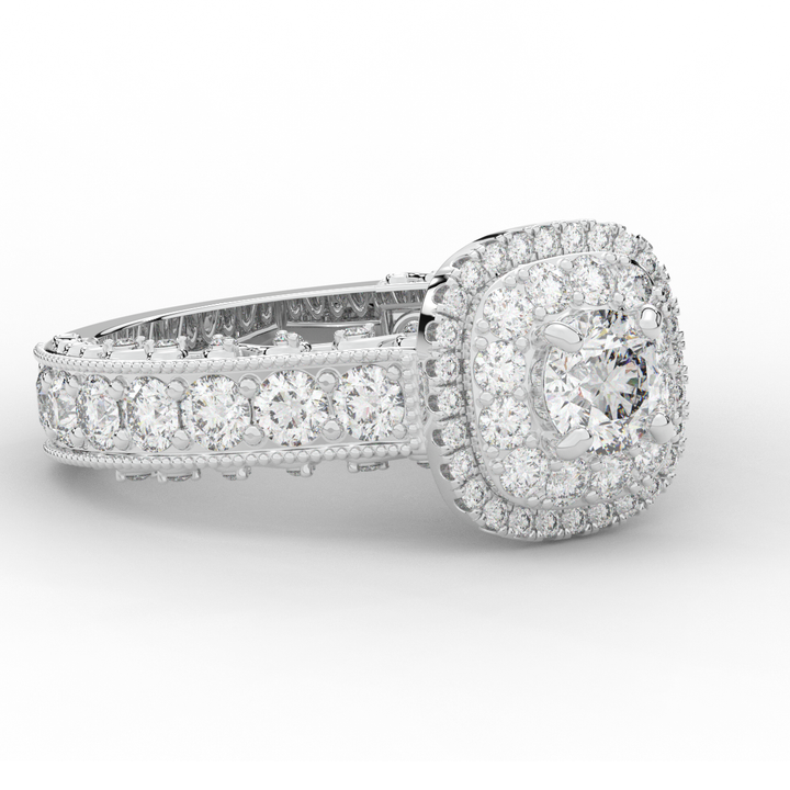 2.30CT.TW ROUND LAB DIAMOND ENGAGEMENT RING - Nazarelle