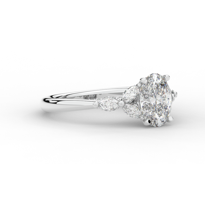 2.00CT.TW OVAL LAB DIAMOND ENGAGEMENT RING - Nazarelle