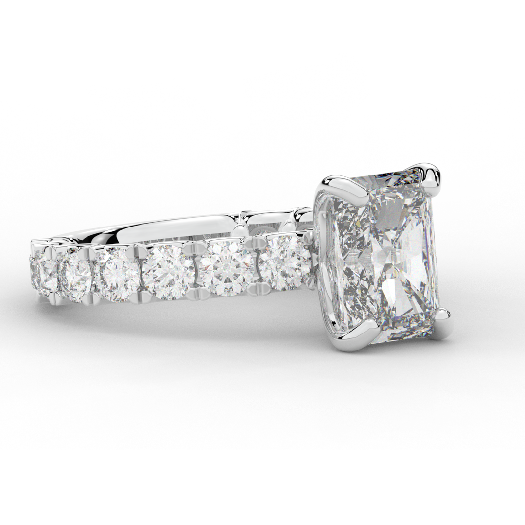 4.35CT.TW RADIANT LAB DIAMOND ENGAGEMENT RING - Nazarelle