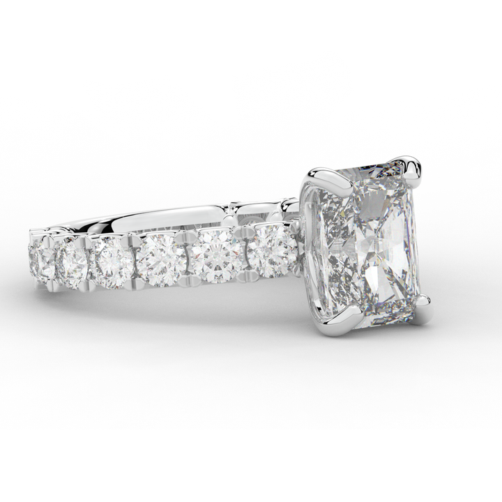 4.35CT.TW RADIANT LAB DIAMOND ENGAGEMENT RING - Nazarelle