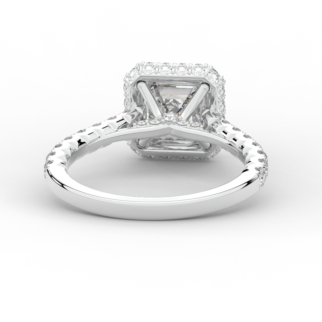 2.75CT.TW ASSCHER LAB DIAMOND HALO ENGAGEMENT RING - Nazarelle