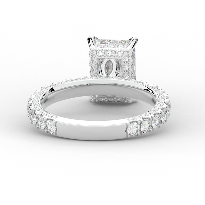 3.00CT.TW RADIANT LAB DIAMOND ENGAGEMENT RING - Nazarelle