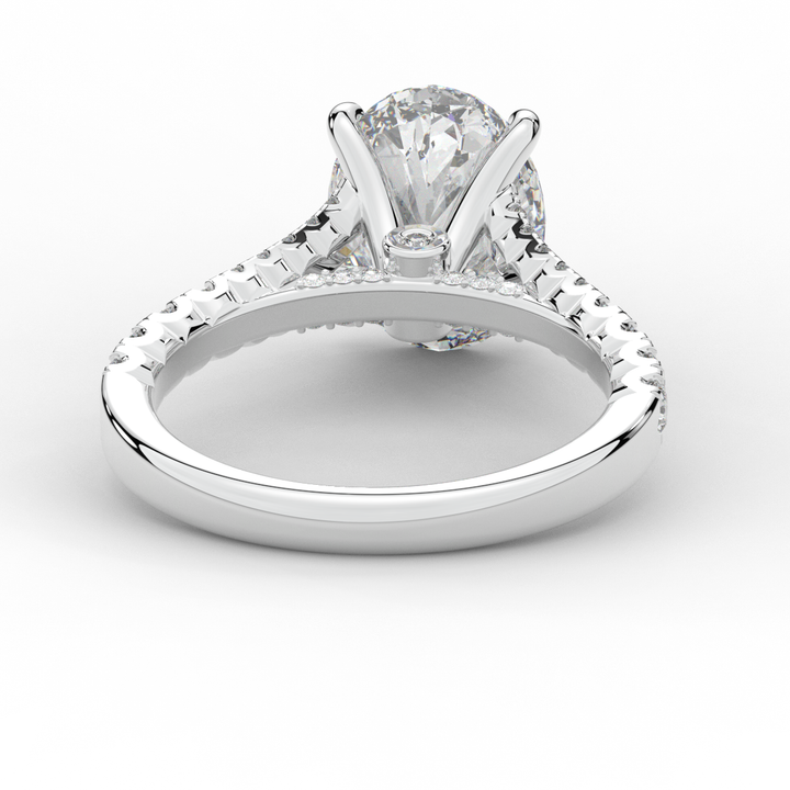 3.45CT.TW OVAL LAB DIAMOND ENGAGEMENT RING - Nazarelle