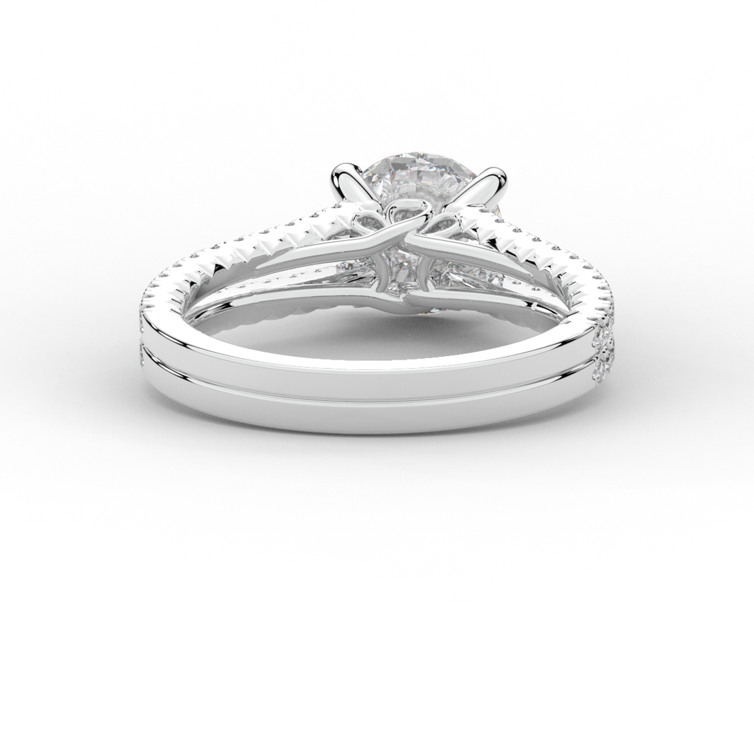1.90CT.TW ROUND LAB DIAMOND SOLITAIRE ENGAGEMENT RING - Nazarelle