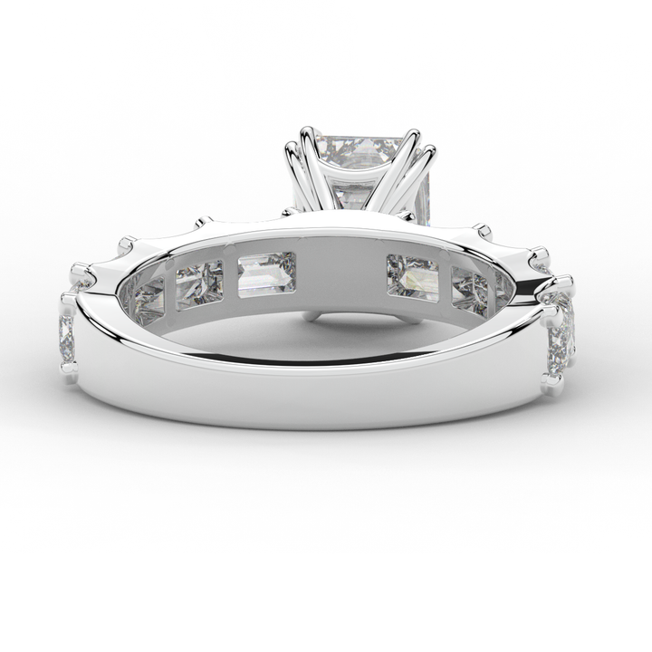 3.75CT.TW EMERALD CUT LAB DIAMOND SOLITAIRE ENGAGEMENT RING