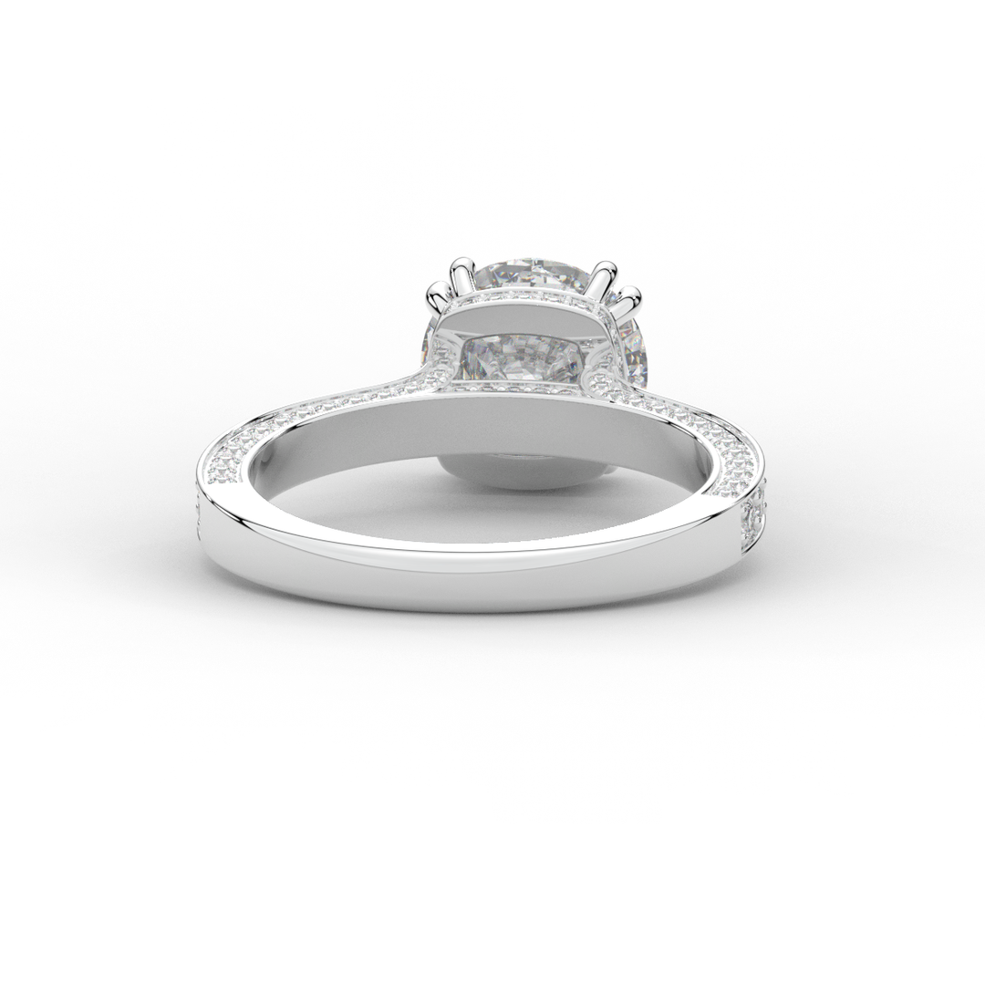 2.60CT.TW ROUND LAB DIAMOND SOLITAIRE ENGAGEMENT RING - Nazarelle