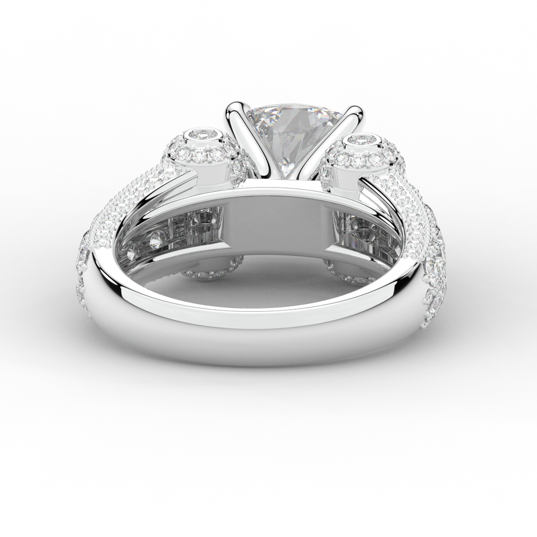 4.75CT.TW CUSHION LAB DIAMOND ENGAGEMENT RING - Nazarelle