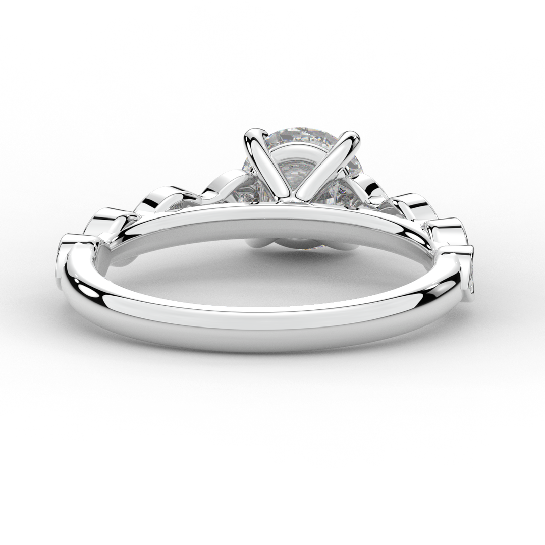 1.15CT.TW ROUND LAB DIAMOND SOLITAIRE ENGAGEMENT RING - Nazarelle