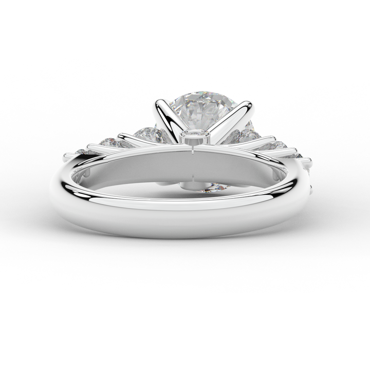3.00CT.TW ROUND LAB DIAMOND  ENGAGEMENT RING - Nazarelle
