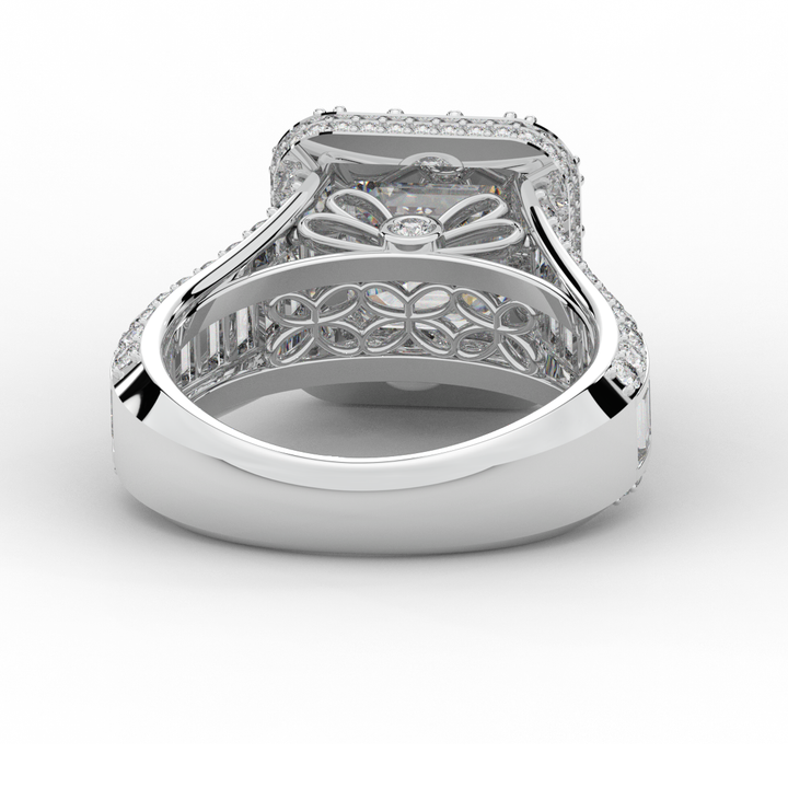 6.10CT.TW ASCHER LAB DIAMOND HALO ENGAGEMENT RING - Nazarelle