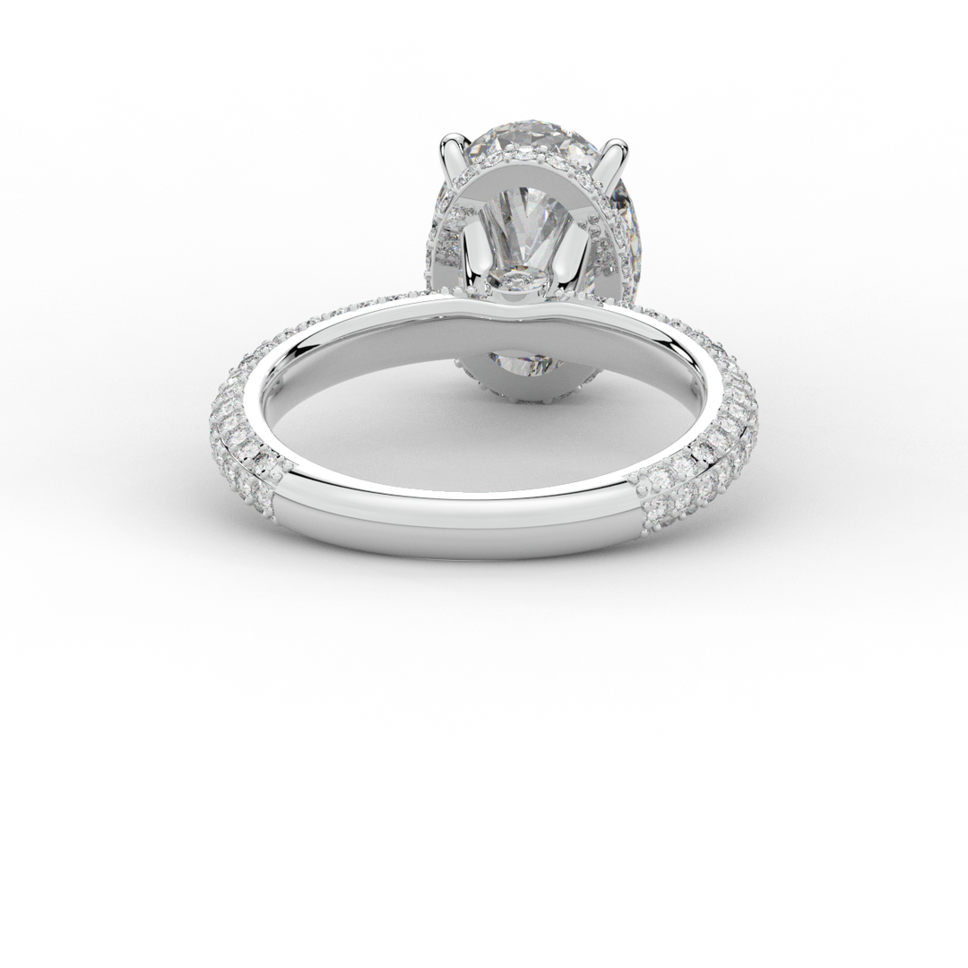 3.60CT.TW OVAL LAB DIAMOND SOLITAIRE ENGAGEMENT RING - Nazarelle