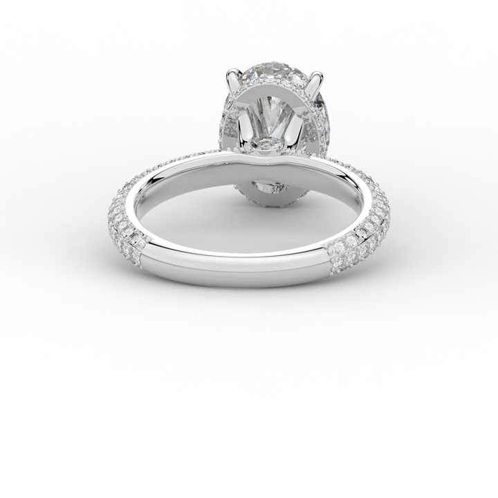3.60CT.TW OVAL LAB DIAMOND SOLITAIRE ENGAGEMENT RING - Nazarelle