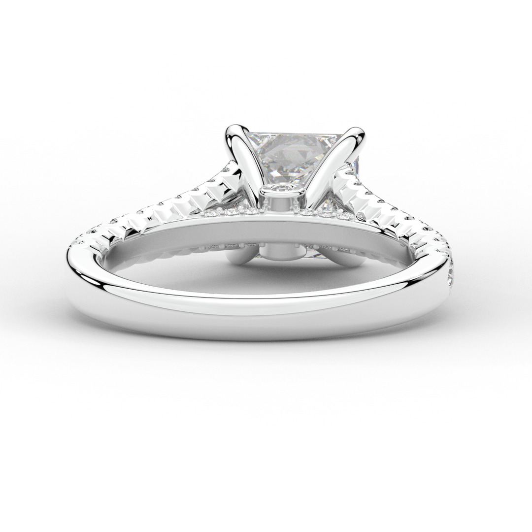 2.45CT.TW PRINCESS LAB DIAMOND ENGAGEMENT RING - Nazarelle