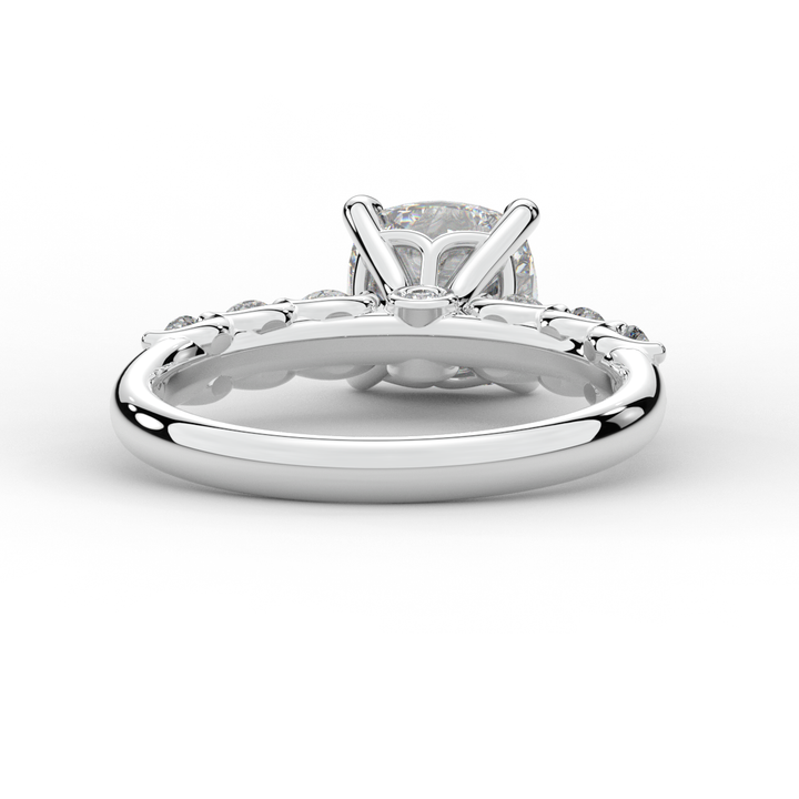 2.60CT.TW CUSHION LAB DIAMOND SOLITAIRE ENGAGEMENT RING - Nazarelle