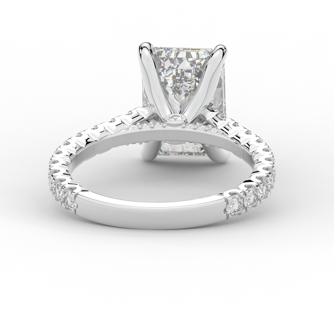 4.25CT.TW EMERALD CUT LAB DIAMOND SOLITAIRE ENGAGEMENT RING - Nazarelle