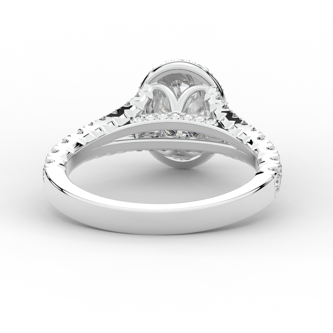 1.60CT.TW OVAL LAB DIAMOND ENGAGEMENT RING - Nazarelle