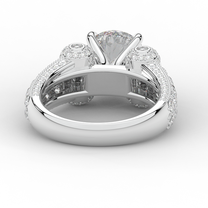 4.75CT.TW ROUND LAB DIAMOND ENGAGEMENT RING - Nazarelle