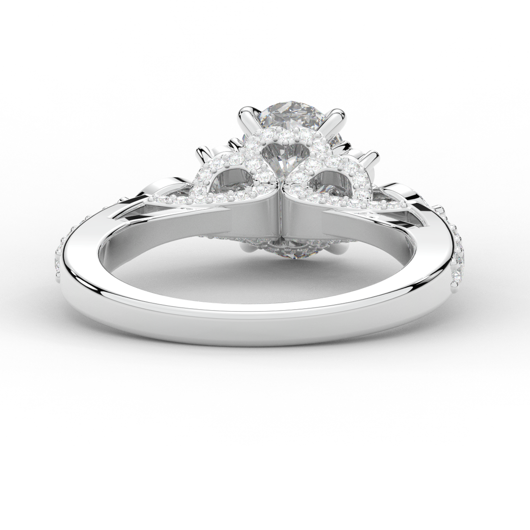 1.35CT.TW OVAL LAB DIAMOND ENGAGEMENT RING - Nazarelle