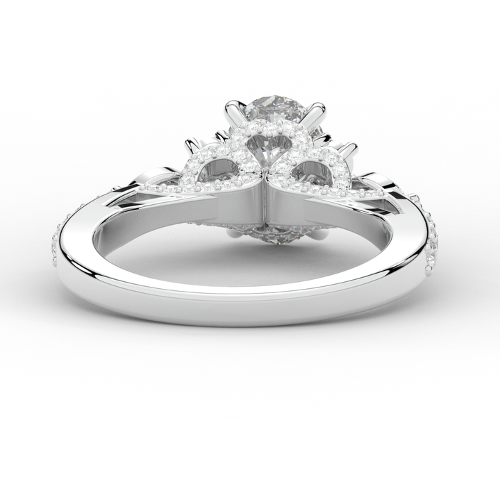 1.35CT.TW OVAL LAB DIAMOND ENGAGEMENT RING - Nazarelle