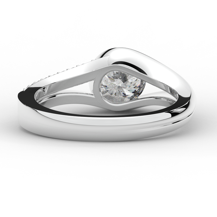 1.10CT.TW ROUND LAB DIAMOND SOLITAIRE ENGAGEMENT RING - Nazarelle