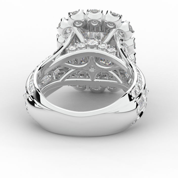 8.00CT.TW RADIANT LAB DIAMOND HALO ENGAGEMENT RING - Nazarelle