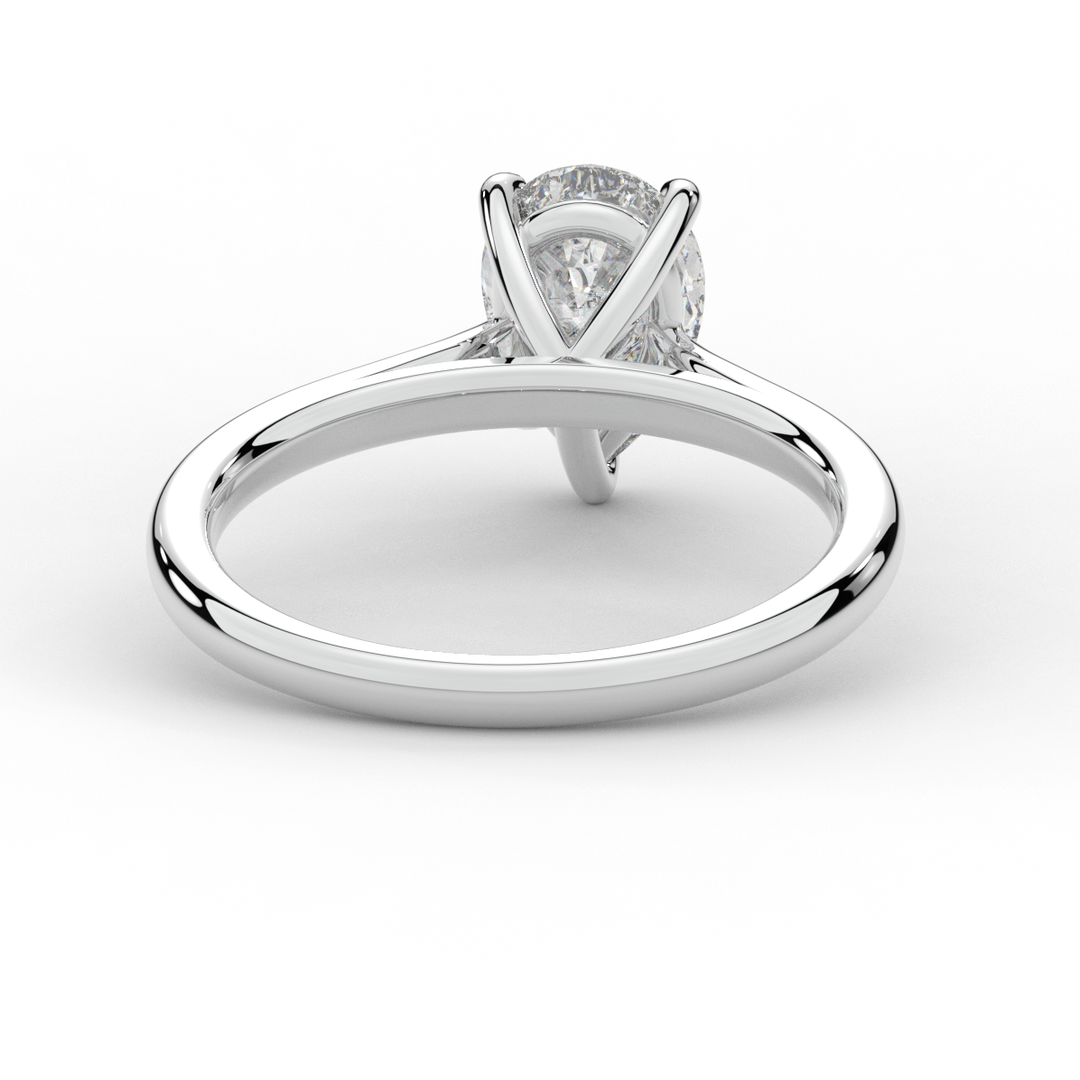 1.00CT PEAR LAB DIAMOND SOLITAIRE ENGAGEMENT RING - Nazarelle