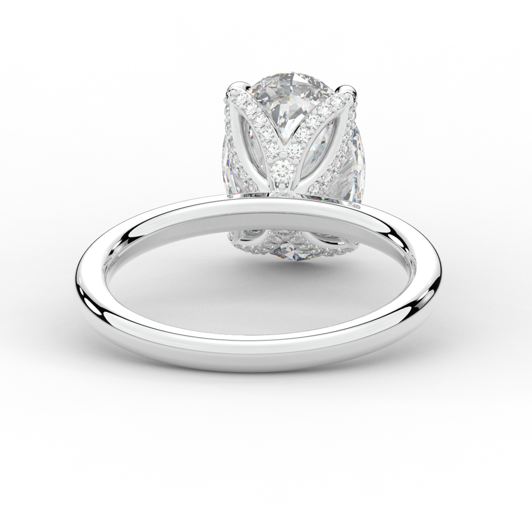 3.10CT.TW OVAL LAB DIAMOND ENGAGEMENT RING - Nazarelle