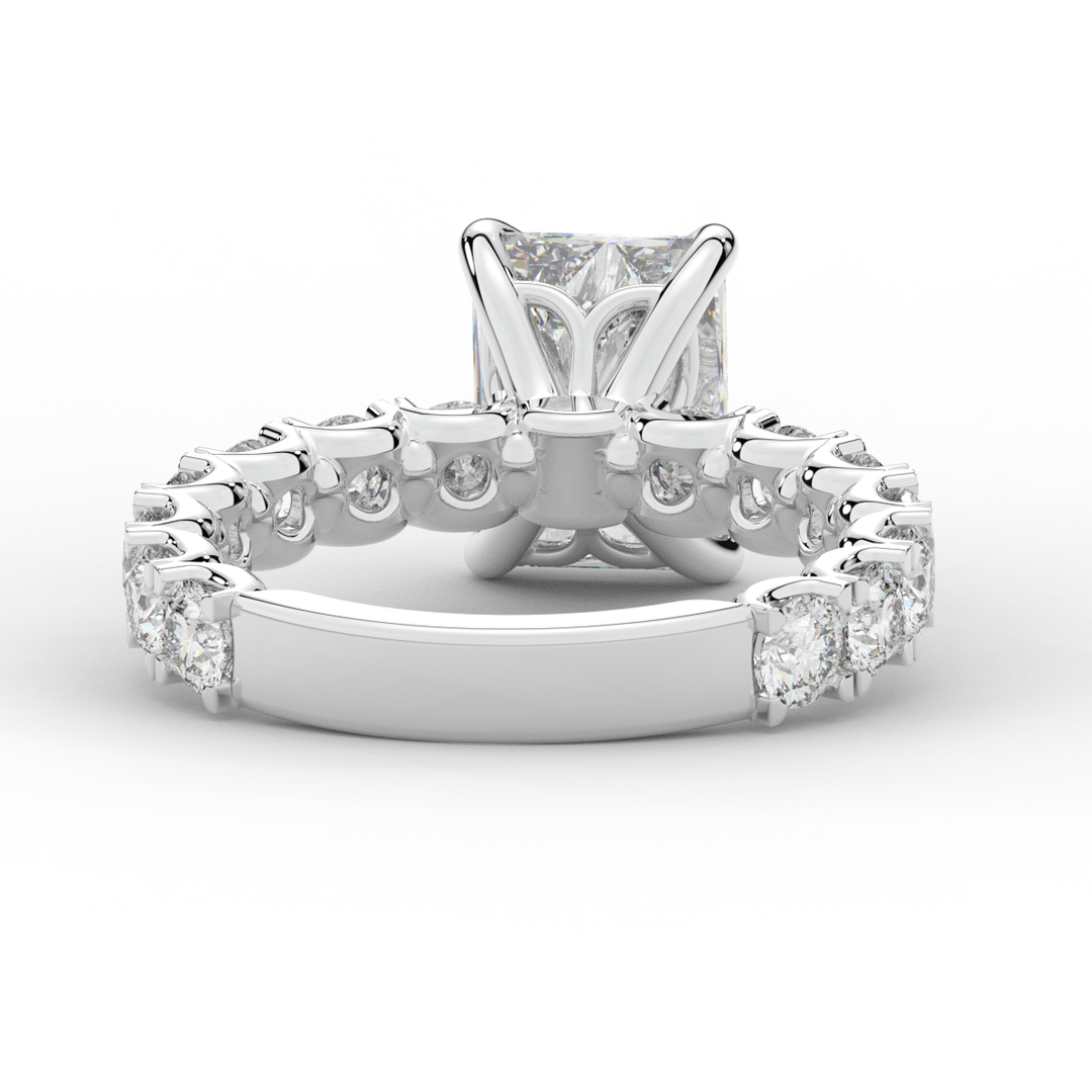 4.35CT.TW RADIANT LAB DIAMOND ENGAGEMENT RING - Nazarelle