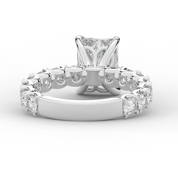 4.35CT.TW RADIANT LAB DIAMOND ENGAGEMENT RING - Nazarelle