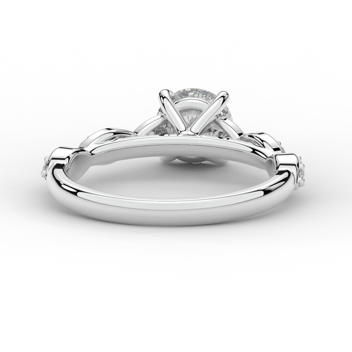 1.20CT.TW ROUND LAB DIAMOND SOLITAIRE ENGAGEMENT RING - Nazarelle