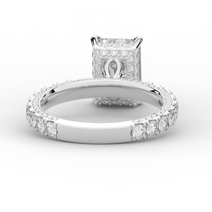3.00CT.TW EMERALD CUT LAB DIAMOND ENGAGEMENT RING - Nazarelle