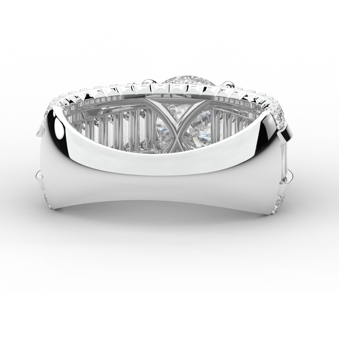 3.15CT.TW ROUND LAB DIAMOND ENGAGEMENT RING - Nazarelle