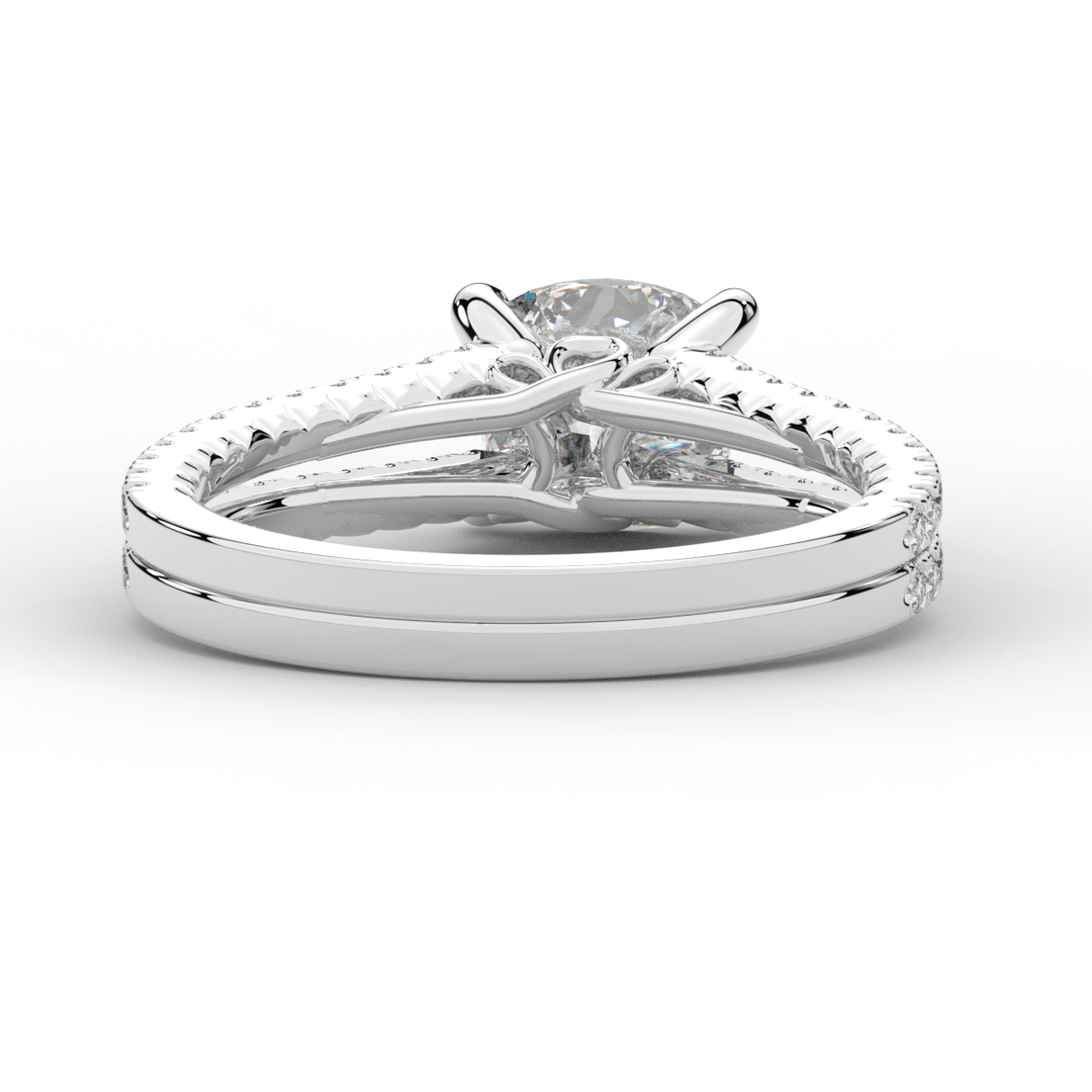 1.90CT.TW CUSHION LAB DIAMOND SOLITAIRE ENGAGEMENT RING - Nazarelle