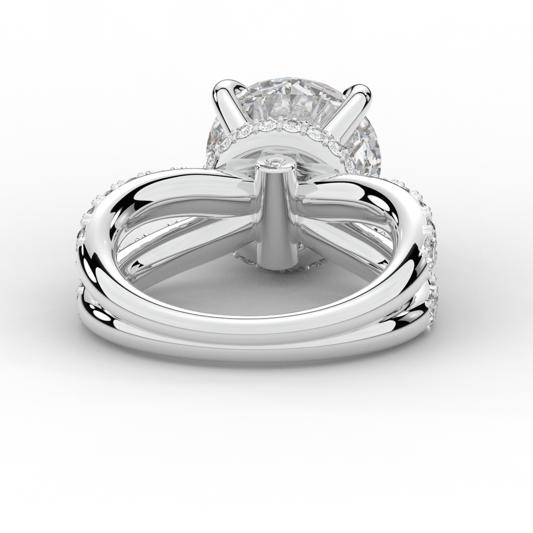 6.25CT.TW ROUND LAB DIAMOND ENGAGEMENT RING - Nazarelle