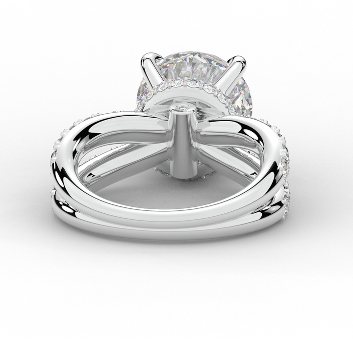 6.25CT.TW ROUND LAB DIAMOND ENGAGEMENT RING - Nazarelle