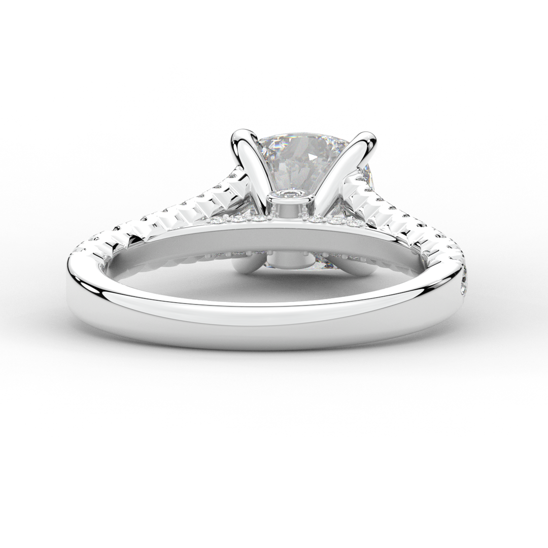 2.45CT.TW CUSHION LAB DIAMOND ENGAGEMENT RING - Nazarelle