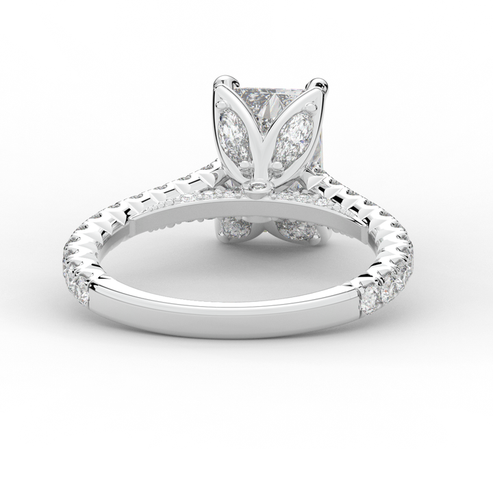 2.70CT.TW RADIANT LAB DIAMOND SOLITAIRE ENGAGEMENT RING - Nazarelle
