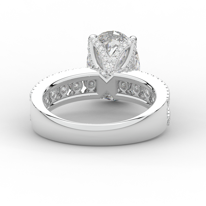 3.95CT.TW OVAL LAB DIAMOND SOLITAIRE ENGAGEMENT RING - Nazarelle