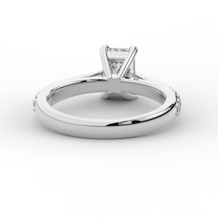 1.25CT.TW EMERALD CUT LAB DIAMOND SOLITAIRE ENGAGEMENT RING - Nazarelle