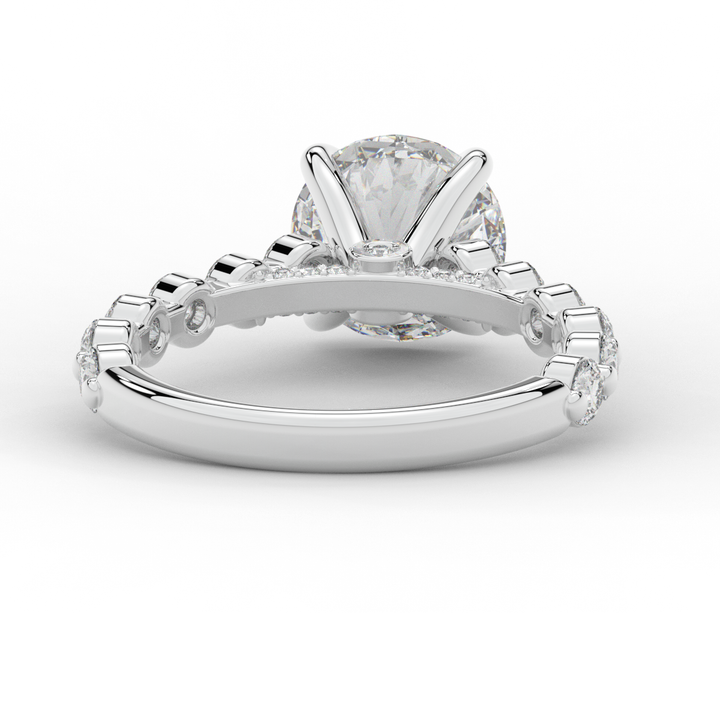 3.90CT.TW ROUND LAB DIAMOND ENGAGEMENT RING